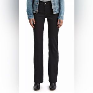 Levi’s Women's Casual Classic Mid Rise Bootcut Jeans in soft black